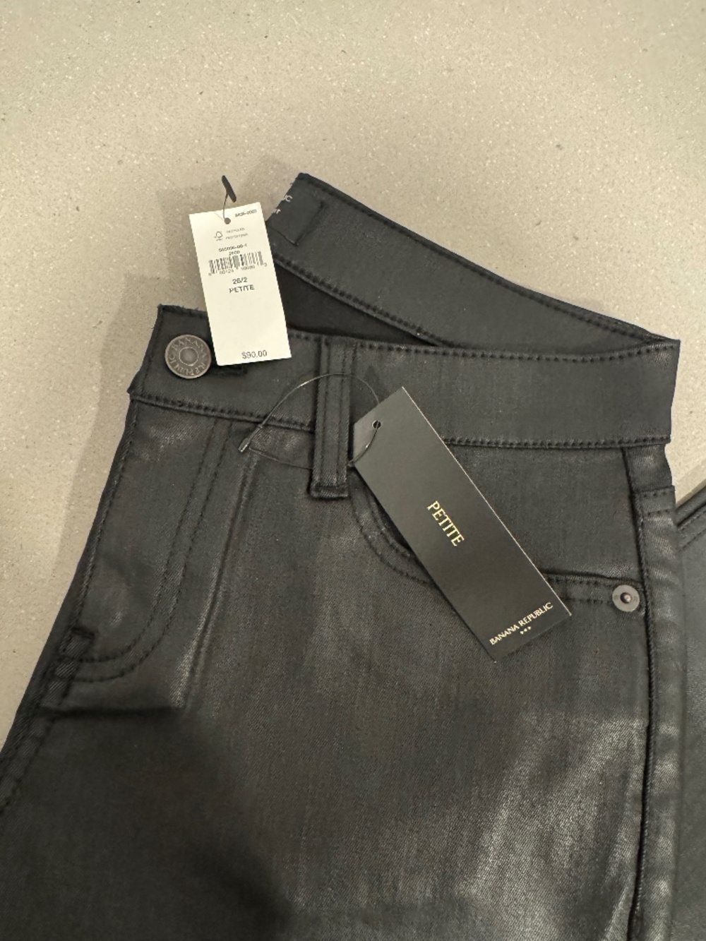 NWT Coated Jean Banana Republic Women's Mid Rise Slim Fit Petite